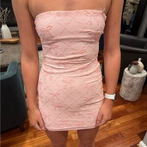 Windsor Strapless Pink Mini Dress